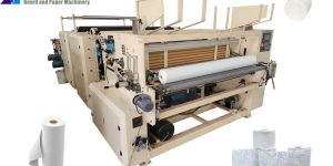 Jumbo paper roll slitter rewinder machine